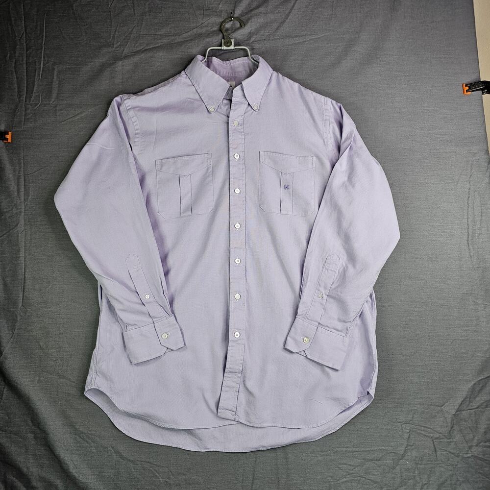 Hamilton Shirt Mens Pima Twill in Purple Long Sleeve Dress shirt. XXL